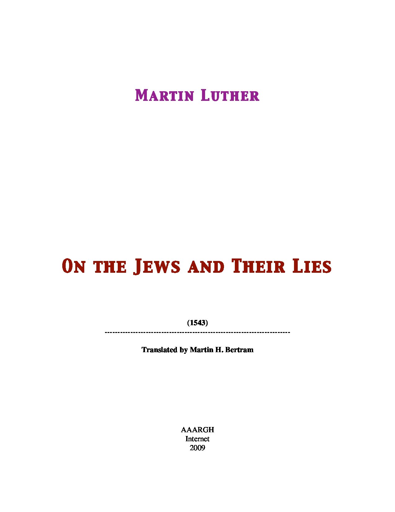 On the Jews and Their Lies - Martin Luther.pdf