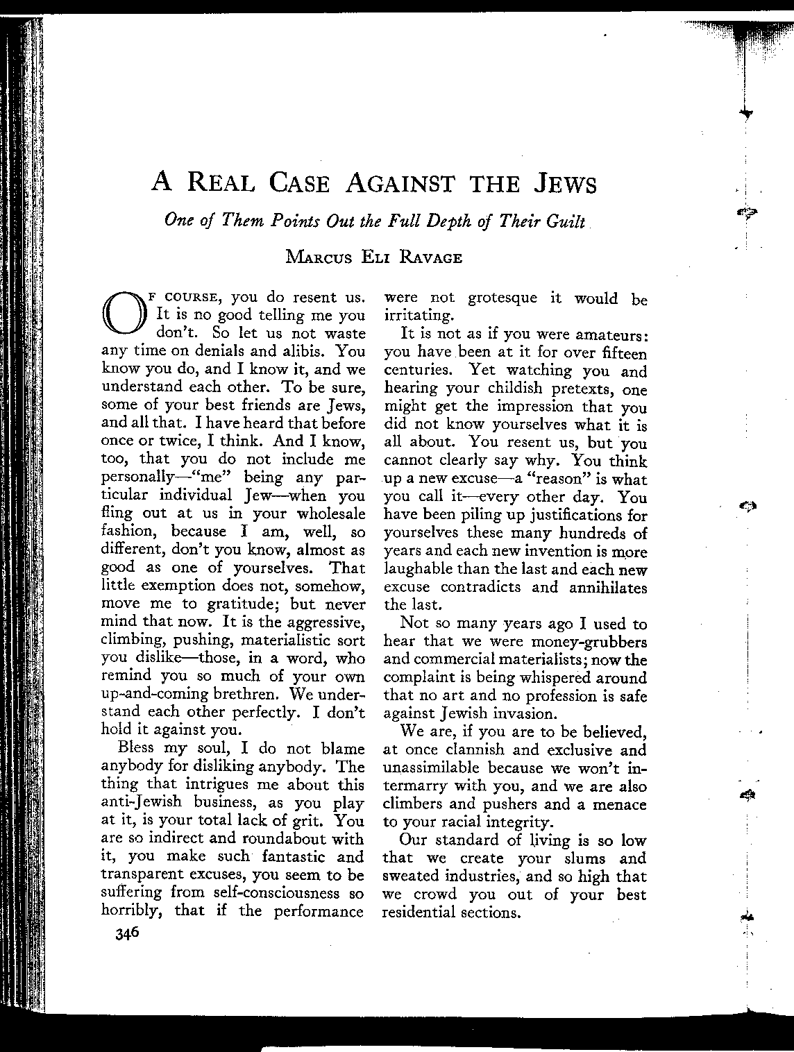 A Real Case Against the Jews