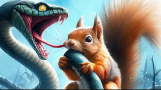 Battle To The Death | Squirrel Verses Snake